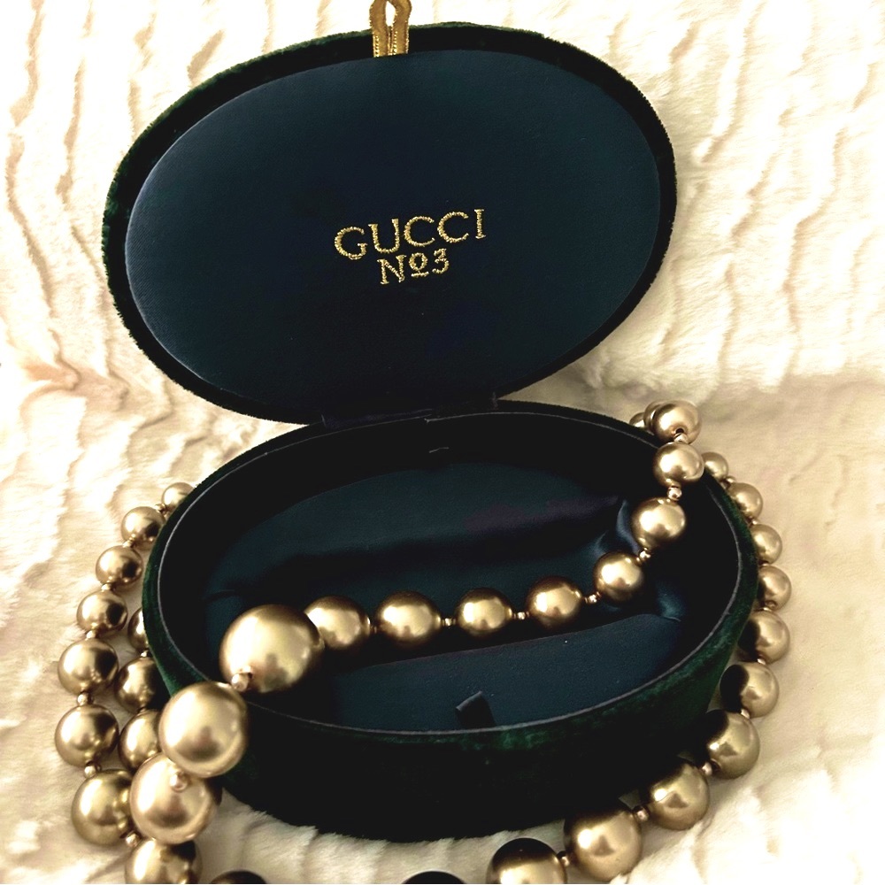 Gucci No. 3 Hunter Green Velvet Vintage Perfume/Cologne Box
